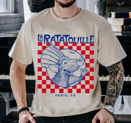 Disney Ratatouille Remy Paris Checkerboard T-Shirt