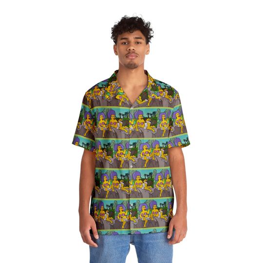 The Simpsons Funny Tropical Men's Hawaiian Shirt