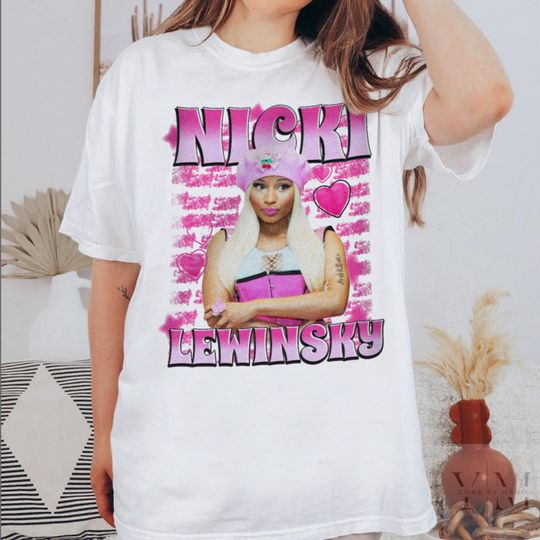 Limited Retro Nicki Lewinsky Airbrush Style T Shirt