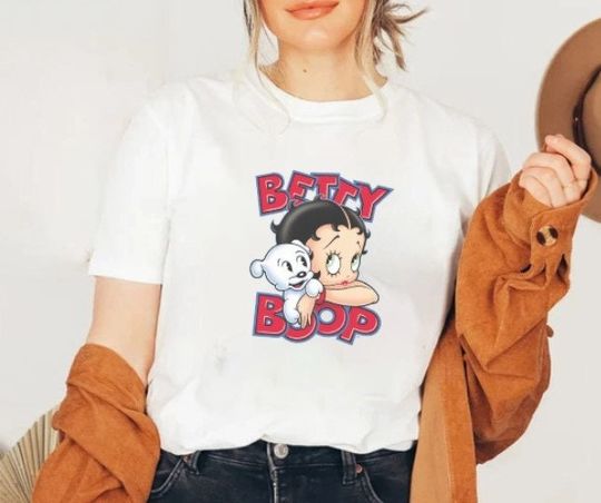 Betty Boop And Cute Puppy T Shirt