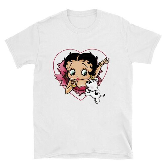 New Betty Boop I Love Betty Betty And Pudgy T shirt