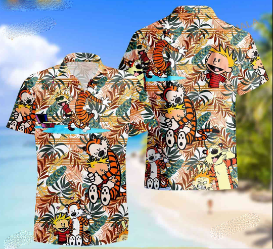 Calvin And Hobbes Hawaiian Shirt Summer, Calvin Hawaii Shirt