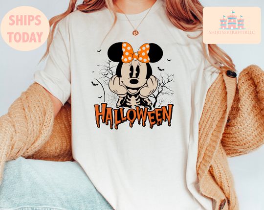 Vintage Minnie Comfort Color Shirt, Disney Halloween Shirt, Disney World Shirt