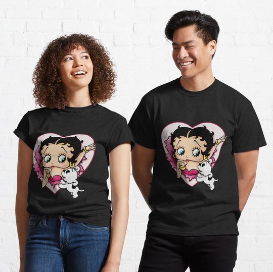 Betty Boop and Dog Classic T-Shirt