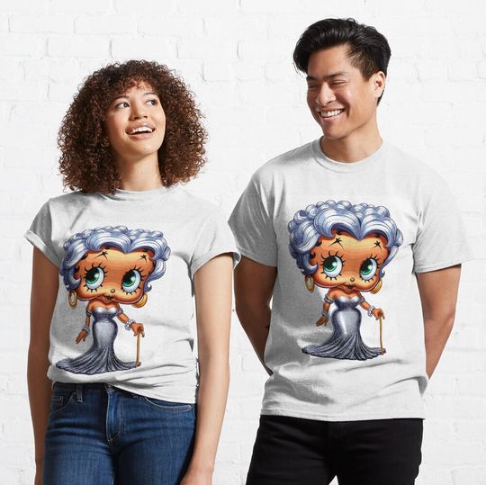 Golden Years-Regal Betty Boop with a cane Classic T-Shirt