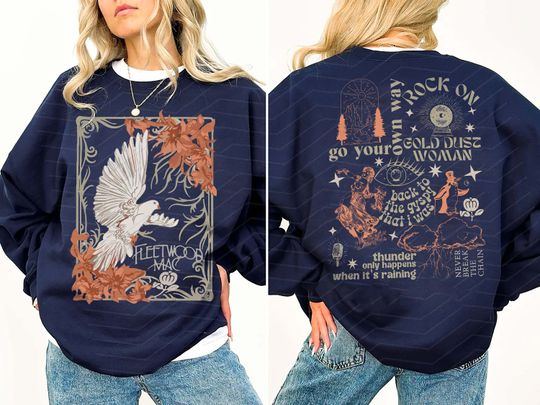Vintage Fleetwood Mac Tour Double Sided Sweatshirt