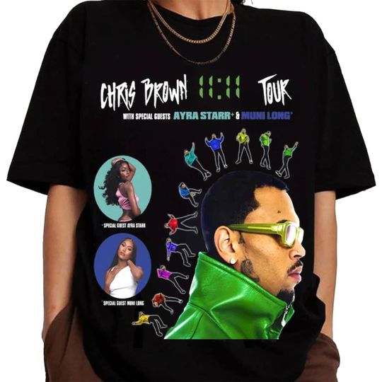 Chris Brown 11:11 Tour 2024 Shirt, Chris Brown Fan Shirt, Chris Brown 2024 Concert