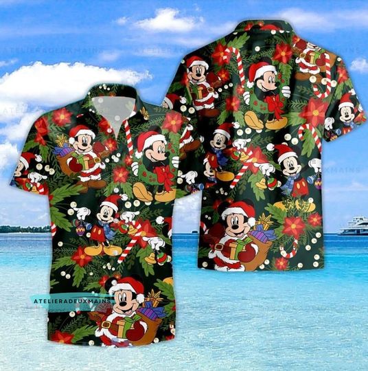 Mickey Mouse And Friends Disney, Christmas Candy Hawaiian Shirt