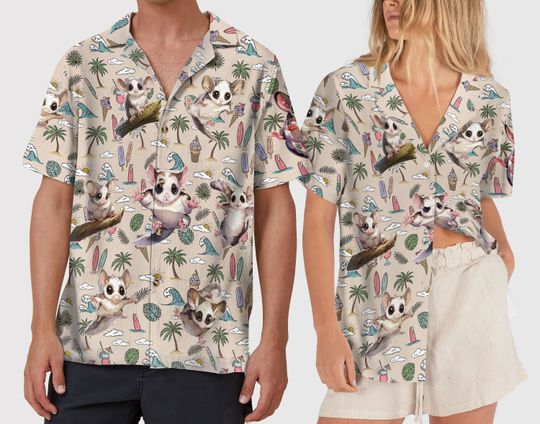 Funny Animal Sugar Glider Hawaiian Shirt