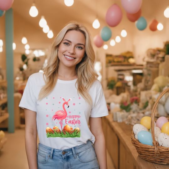 Easter Flamingo Shirt, Happy Easter T-Shirt