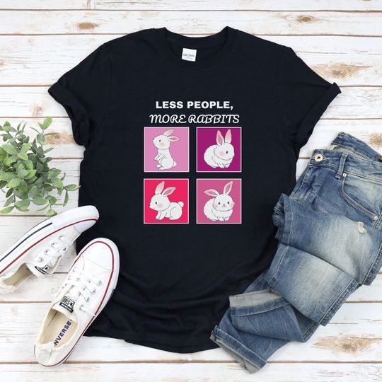 Rabbit Shirt, Cute Bunny Shirt, Rabbit Lover Shirt, Rabbit Lover Gift