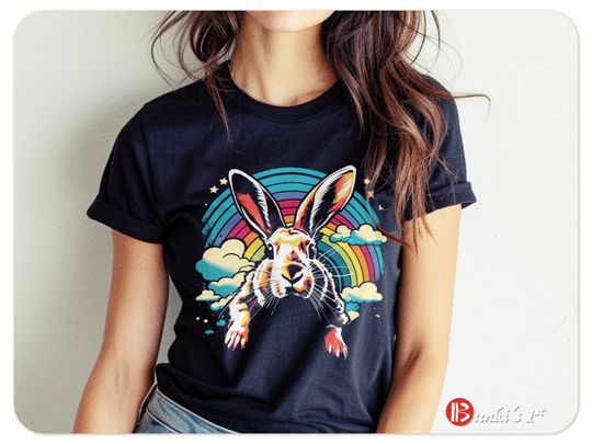 Bunny T-shirt, Rabbit Shirt, Rabbit in the Sky Shirt