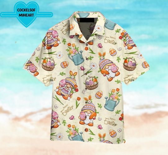Happy Easter With Cute Gnomes Hawaiian Shirt
