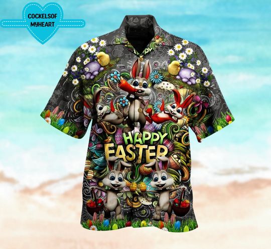 Bunny Happy Easter Hawaiian Shirt