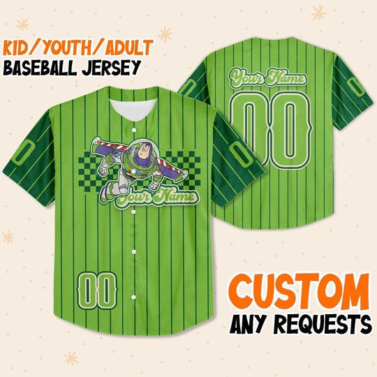 Personalized Buzz Lightyear Disney Baseball Jersey, Disney Jersey