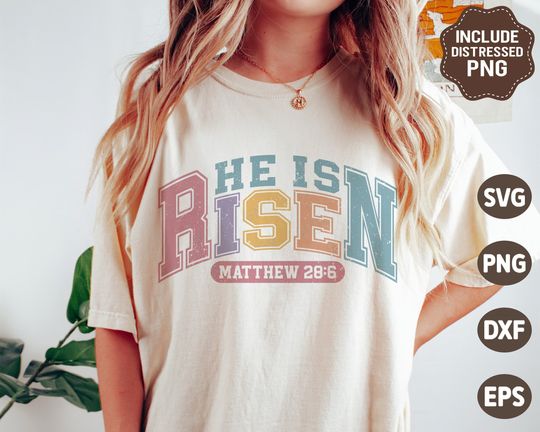 He Is Risen Shirt, Retro Easter Shirt