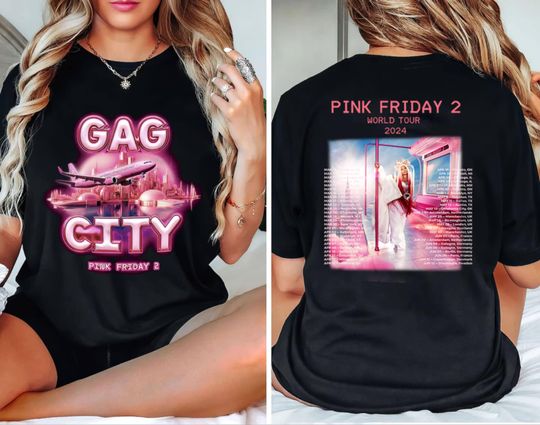 Vintage Nicki Minaj Pink Friday 2 Shirt, Pink Friday 2 Tour Concert Shirt