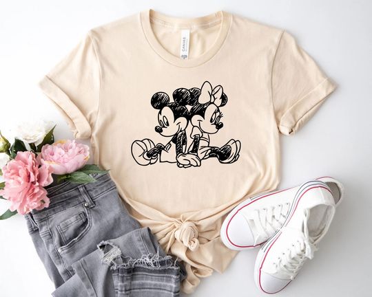 Vintage Mickey and Minnie Shirt, minnie mouse shirt, disney shirt