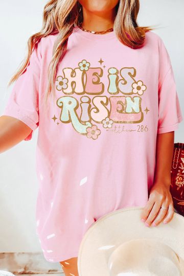 He Is Risen Tee Shirt - Jesus T-shirt - Religious Easter Shirt