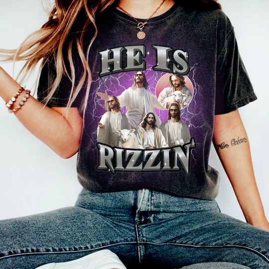 He Is Rizzin' Jesus Christian Basketball Happy Easter Day T-Shirt