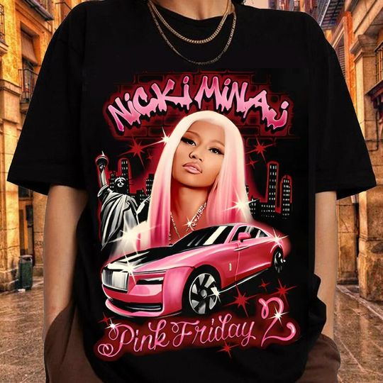 Vintage Nicki Minaj Tour 2024 Shirt, Nicki Minaj Pink Friday 2 Concert T-Shirt
