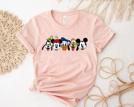 Retro Disneyworld Shirts, Mickey and friends, Mickey and co, disney squad shirt