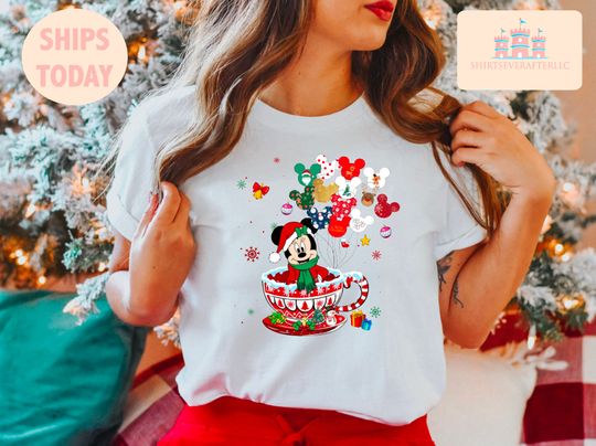 Mickey And Friend Christmas Shirt, Disney teacup Christmas Shirt