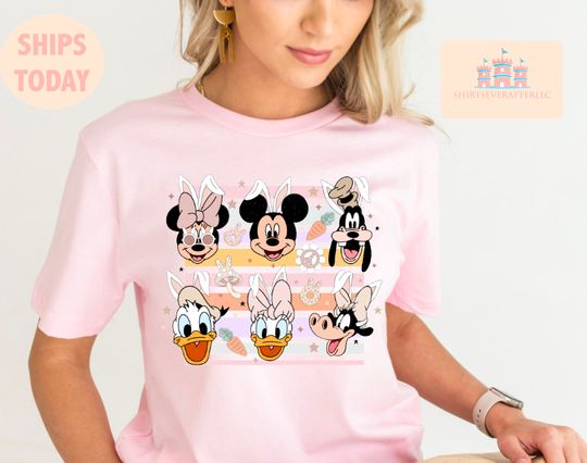 Disney Easter Shirts, Mickey And Friends Easter Shirt, Disney Easter Bunny Shirt
