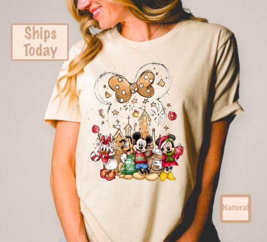 Vintage Mickey And Friend Christmas Shirt, Disney Ears Christmas Shirt