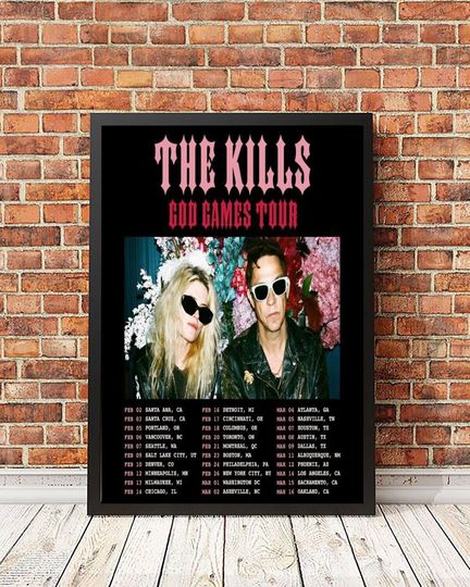 The Kills 2024 Tour poster, Music Tour 2024 poster