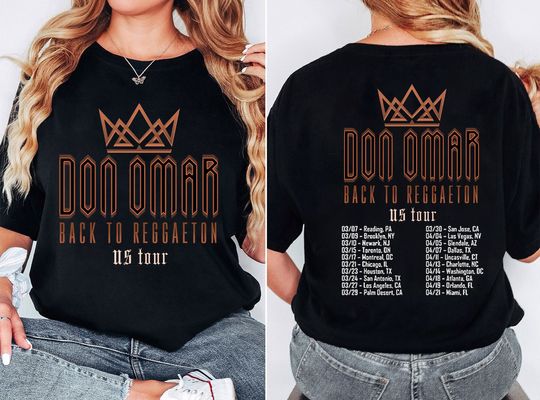 Don Omar Back to Reggaeton Tour 2024 T-Shirt, Don Omar Concert Shirt