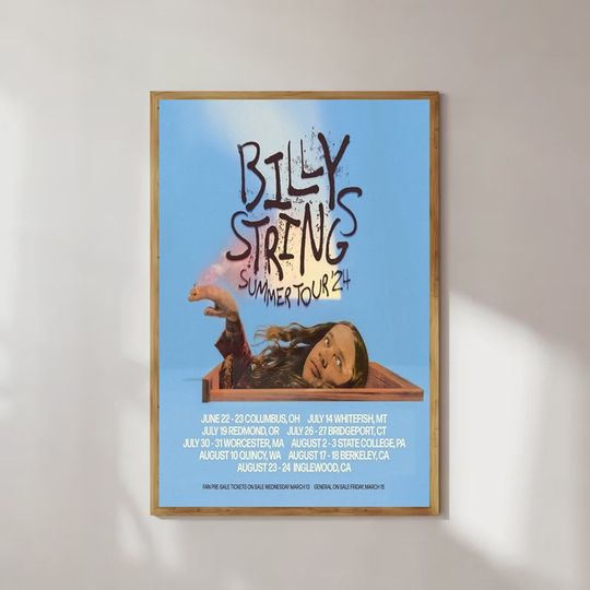 Billy Strings Summer Tour 2024 North American Tour Poster