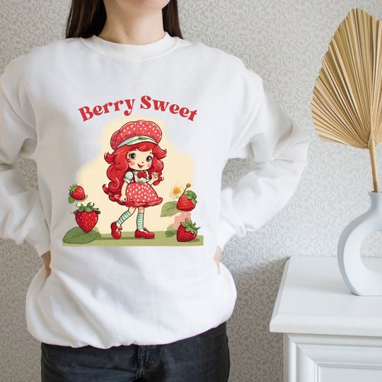 Strawberry Shortcake Sweatshirt, Strawberry Sweatshirt
