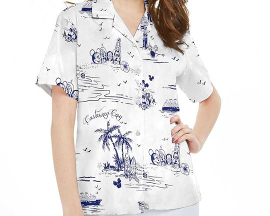 Vintage Mickey Friends On Castaway Cay Cruise Mode Hawaiian Shirt