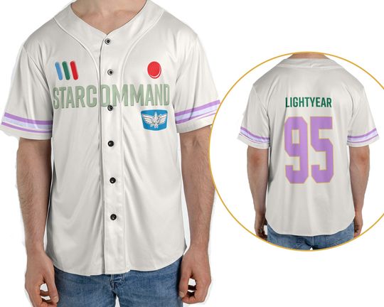 Buzz Lightyear Star Command Our Universe 2 Sided Baseball Jersey Shirt