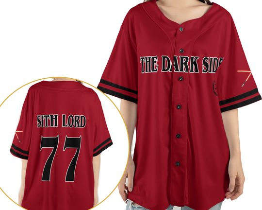 Darth Vader The Dark Side Sith Lord 2 Sided Baseball Jersey Shirt