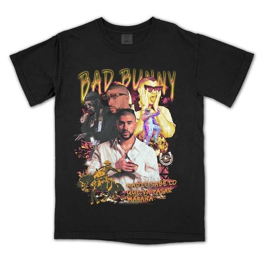 BAD BUNNY - TRAP Era bunny t-shirt most wanted tour