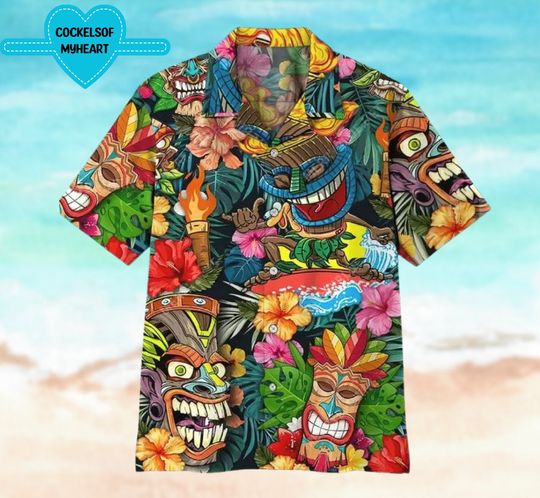 Tiki Tiki Awesome 3D Hawaiian Shirt