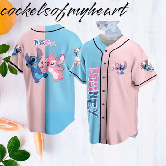 Personalized Lilo and Stitch Lover 3D Baseball Jersey Shirt For Kids Men Women Gift Party
