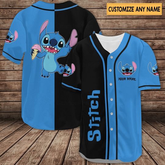 Stitch Baseball Jersey, Stitch Baseball Shirt, Stitch Jersey Shirt, Stitch Shirt For Men