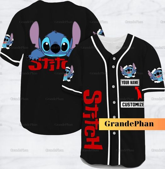 Stitch Baseball Jersey, Ohana Means Family Shirt, Football Jersey, Disney Jersey
