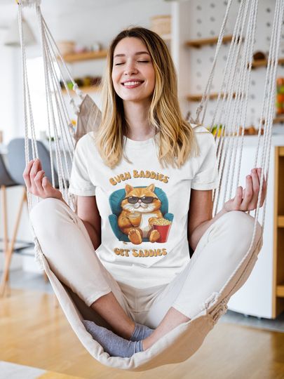 Even Baddies Get Saddies Shirt, Funny Cat Meme Shirt