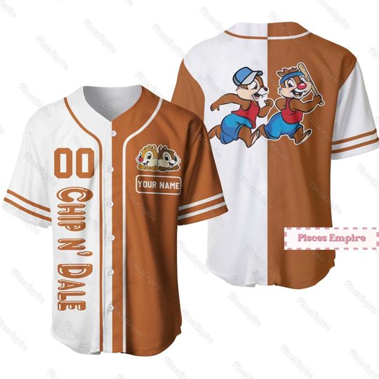 Chip And Dale Jersey, Chip And Dale Baseball Shirt, Disney Couple Jersey