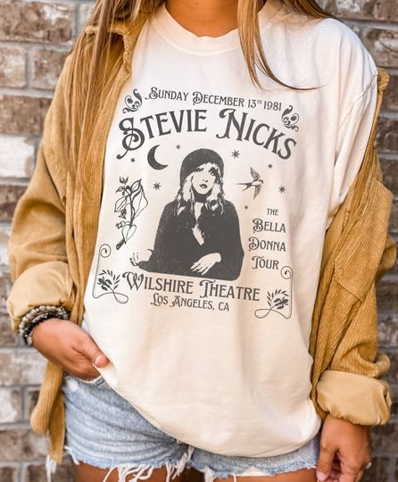 Stevie Nicks vintage style t shirt, unisex Retro band tee