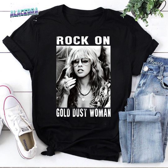 Rock On Gold Dust Woman Stevie Nicks Unisex Vintage T-Shirt