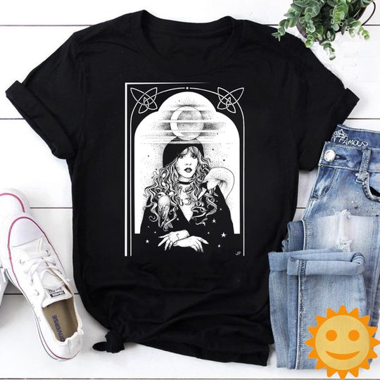 Stevie Nicks Tarot Crescent Moon Vintage T-Shirt, Stevie Nicks Shirt