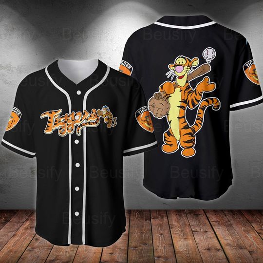 Tigger Winnie Pooh Baseball Jersey, Tigger Jersey Shirts, Funny Disney Shirt, Summer Shirt