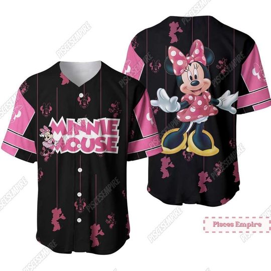 Minnie Mouse Jersey, Disney Minnie Baseball Shirt, Minnie Mouse Jersey Shirt