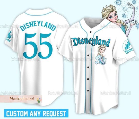 Personalized Princess Elsa Jersey, Disney Frozen Baseball Jersey, Elsa Jersey Shirt