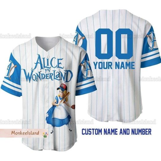 Alice In Wonderland Jersey Shirt, Alice Princess Jersey, Personalized Disney Jersey